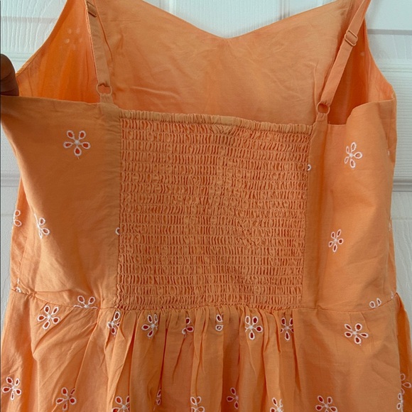 Old Navy Orange Floral Midi Dress - Picture 3 of 5